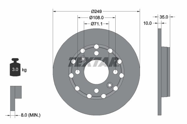 TEXTAR 92325803 Brake Disc