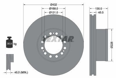 Brake Disc TEXTAR 93087200