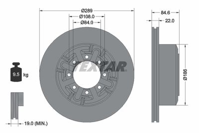 Brake Disc TEXTAR 93089600