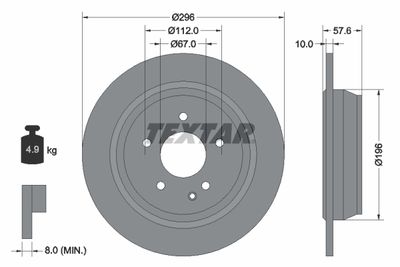 Brake Disc TEXTAR 93123503