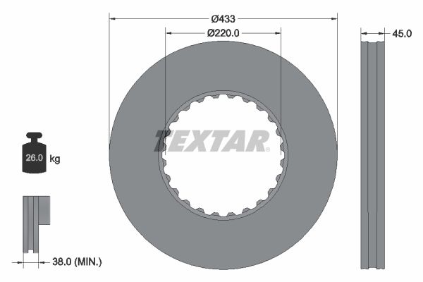 TEXTAR 93272000 Brake Disc