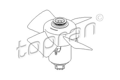 Fan, engine cooling TOPRAN 107 708