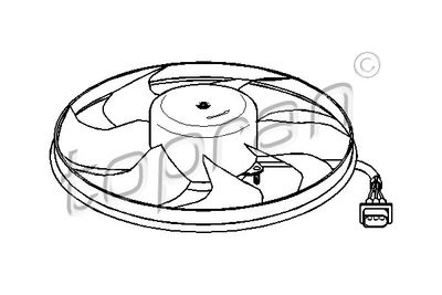 Fan, engine cooling TOPRAN 111 441