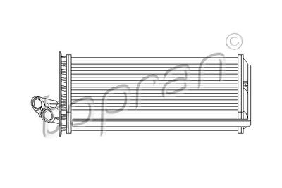 Heat Exchanger, interior heating TOPRAN 721 422