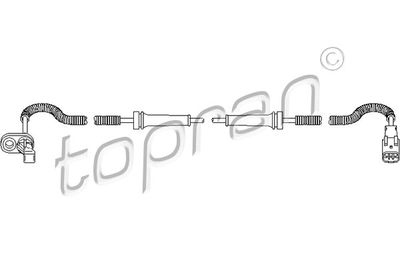 Sensor, wheel speed TOPRAN 722 808