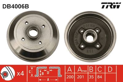 Brake Drum TRW DB4006B