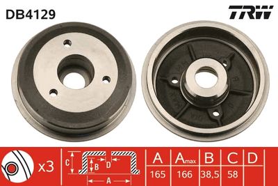 Brake Drum TRW DB4129