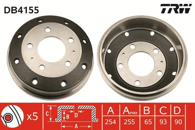 Brake Drum TRW DB4155