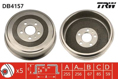 Brake Drum TRW DB4157