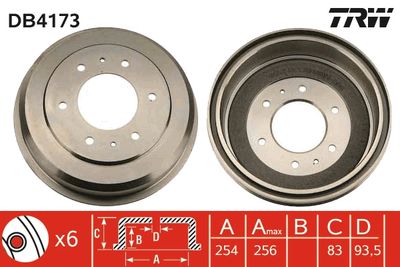 Brake Drum TRW DB4173