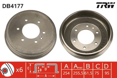 Brake Drum TRW DB4177