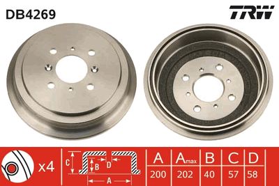 Brake Drum TRW DB4269