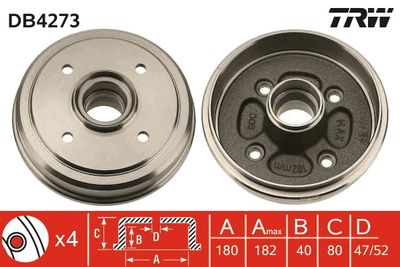 Brake Drum TRW DB4273