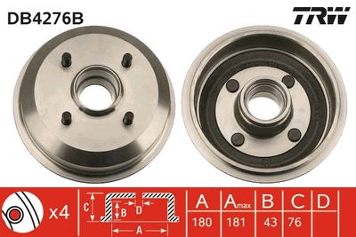 Brake Drum TRW DB4276B