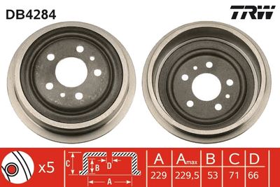 Brake Drum TRW DB4284