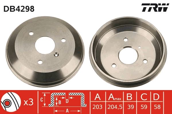 TRW DB4298 Brake Drum