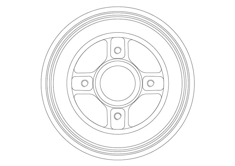 TRW DB4558MR Brake Drum