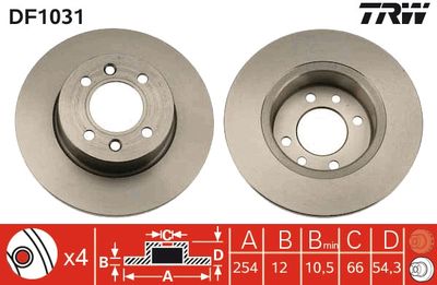 Brake Disc TRW DF1031