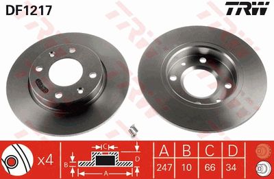 Brake Disc TRW DF1217