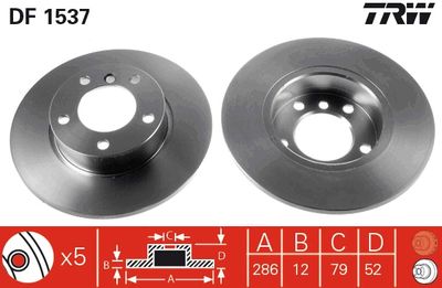 Brake Disc TRW DF1537