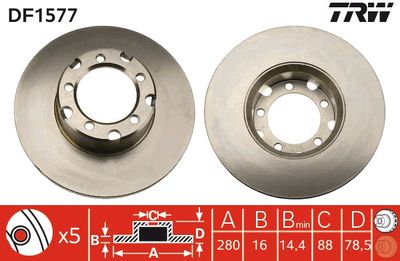 Brake Disc TRW DF1577