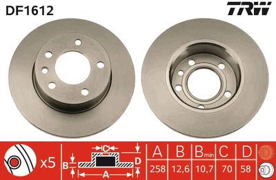 Brake Disc TRW DF1612