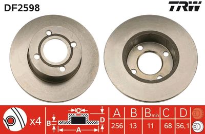 Brake Disc TRW DF2598