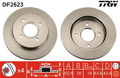 Brake Disc TRW DF2623