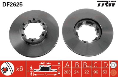 Brake Disc TRW DF2625