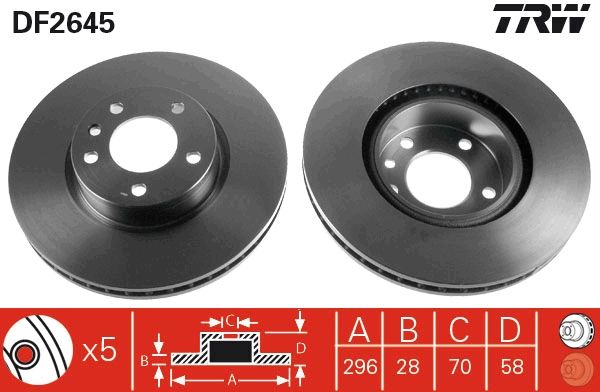 TRW DF2645 Brake Disc