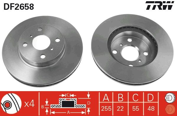 TRW DF2658 Brake Disc