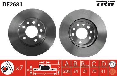 Brake Disc TRW DF2681