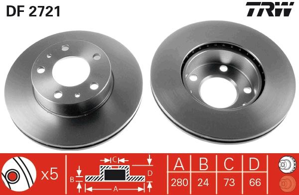 TRW DF2721 Brake Disc