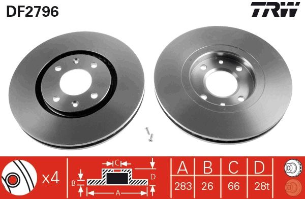 TRW DF2796 Brake Disc