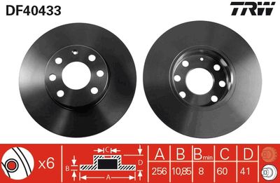 Brake Disc TRW DF4043