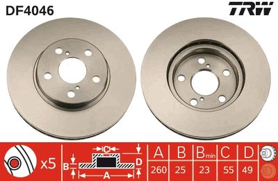 Brake Disc TRW DF4046