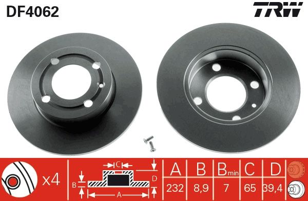 TRW DF4062 Brake Disc