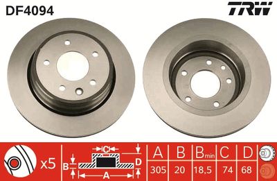 Brake Disc TRW DF4094