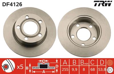 Brake Disc TRW DF4126