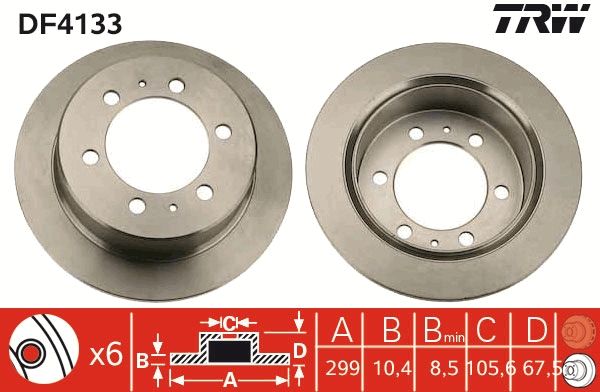 TRW DF4133 Brake Disc