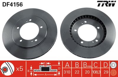 Brake Disc TRW DF4156