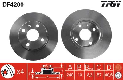 Brake Disc TRW DF4200