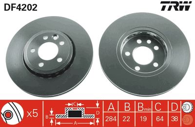 Brake Disc TRW DF4202