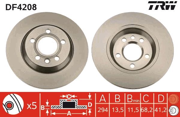 TRW DF4208 Brake Disc