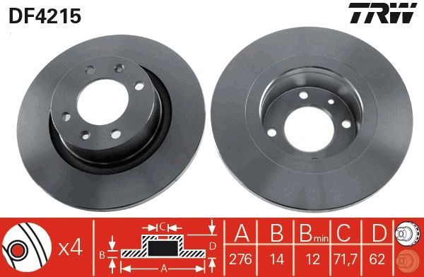 TRW DF4215 Brake Disc