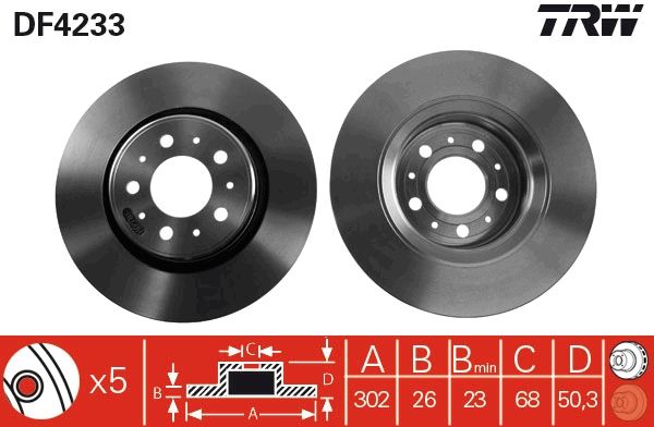 TRW DF4233 Brake Disc