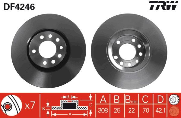 TRW DF4246 Brake Disc