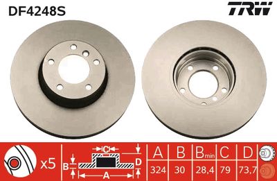 Brake Disc TRW DF4248S