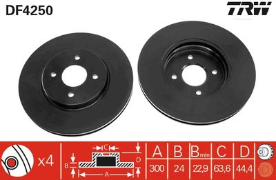 Brake Disc TRW DF4250