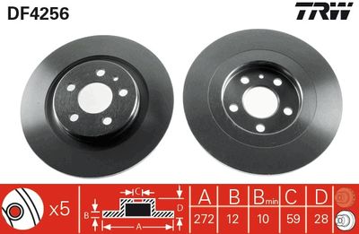 Brake Disc TRW DF4256